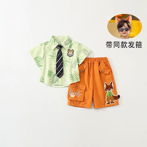 男童疯狂动物城尼克夏季两件套