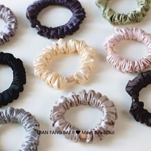 真丝质感发圈不伤发扎发皮筋2025新款高级感头绳发绳护发大肠圈女