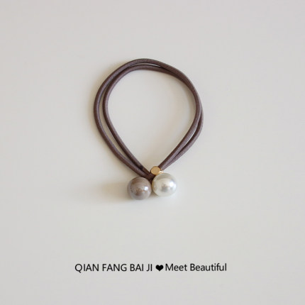 简约气质珍珠女发绳韩国网红头绳扎头发橡皮筋成人女发圈高弹力