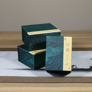 印泥盒印章包装盒礼品盒收纳盒空盒复古手镯锦盒文玩玉器古玩盒