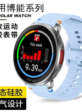 Polar博能Grit X2 Pro智能手表带Vantage V3M波浪Pacer硅胶Ignite