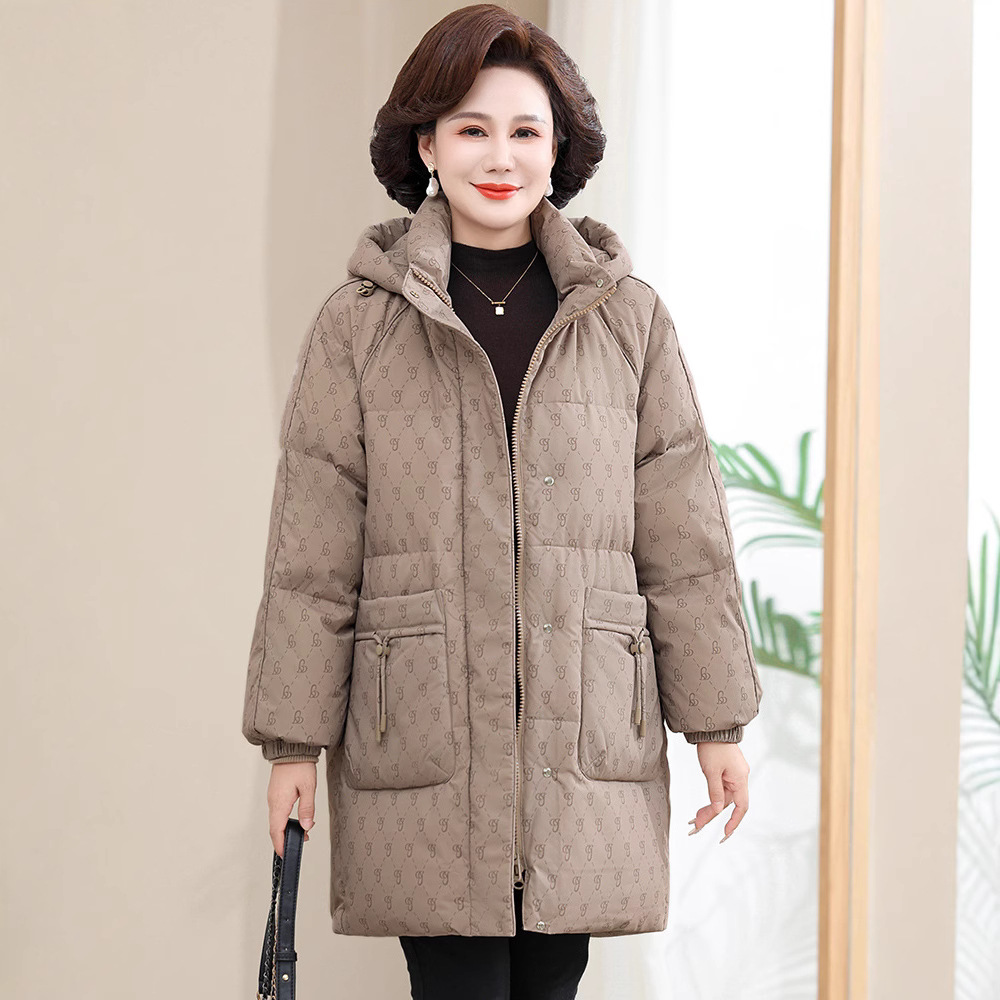 羽绒服女白鸭绒羽绒服女中老年羽绒服女奶奶老人加厚保暖羽绒服女
