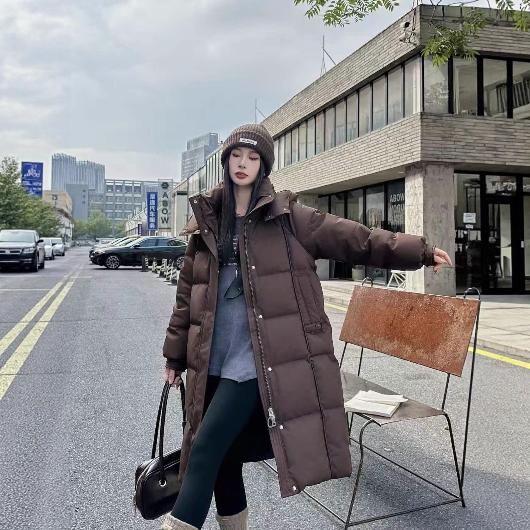 中长款羽绒服女白鹅绒羽绒服女