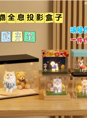 宠物全息数字屋宠物全息投影盒子3d全息投影仪玩具摆件diy纪念品