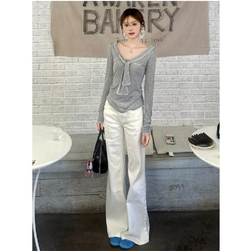 高个子加长版不贴腿微喇牛仔裤女百搭简约低腰修身直筒喇叭裤春秋,女装/女士精品,牛仔裤,淘宝优惠券,粉丝福利购,淘宝优惠卷