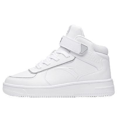 安踏儿童高帮板鞋冬季小白鞋