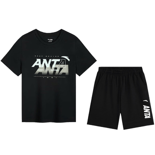 安踏童装男童运动套装2026夏季新款儿童速干短袖t恤短裤大童夏装