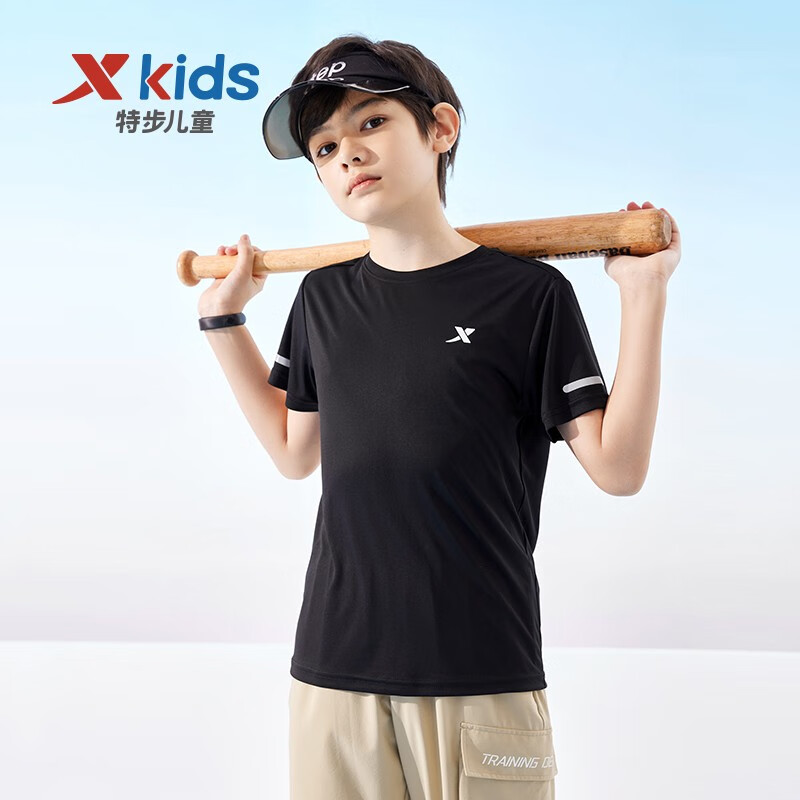 特步男童短袖T恤夏季速干