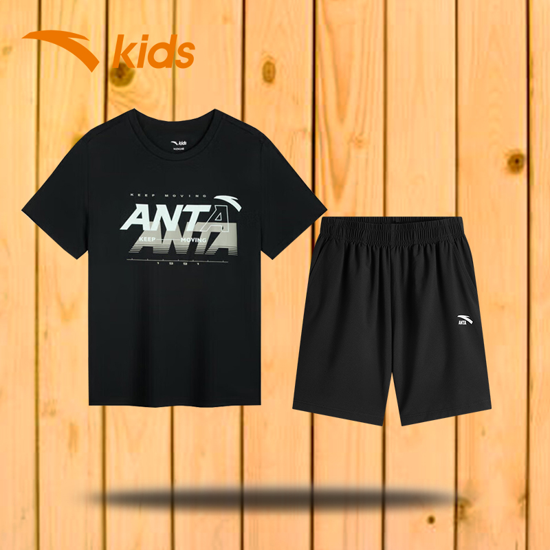 安踏短袖短裤套装运动夏装