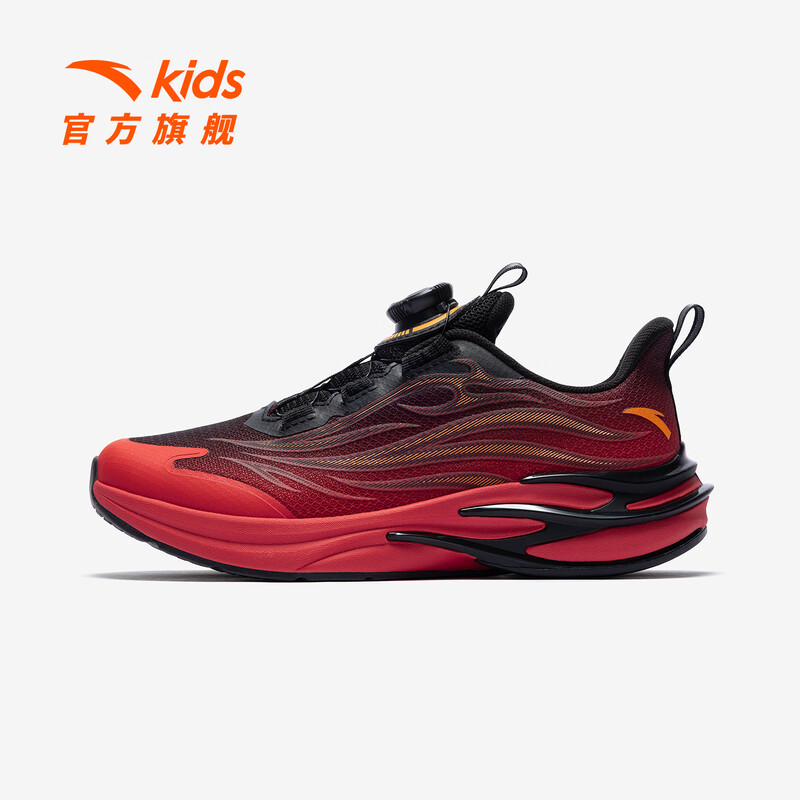 安踏童鞋冬季运动鞋中大童旋钮科技跑步鞋轻便缓震休闲鞋男童鞋子
