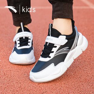安踏童鞋男童革面运动鞋2026新款儿童春季跑步鞋大童魔术贴休闲鞋