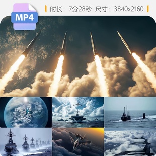 高清中国航母火箭发射导弹战机编队演习国防军事科技重器视频素材