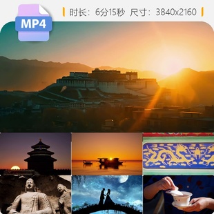 高清华夏文明历史长河中国符号变迁飞檐翘角云岗石窟天坛视频素材