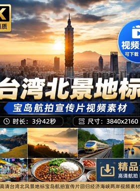 高清台湾北风景地标宝岛航拍宣传片回归经济海峡两岸视频素材