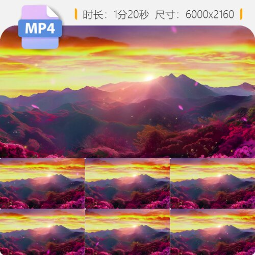 高清映山红杜鹃花唱支歌给党听飞舞丹开艳革命曲LED背景视频素材