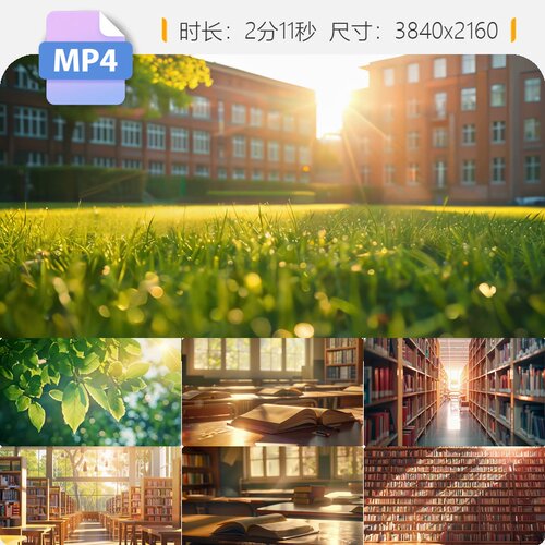 高清教师节青春校园空镜大学生活上课读书林荫路阳光唯美视频素材