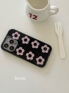 The earth room原创blackpink花朵印花磁吸手机壳 双层印花imd