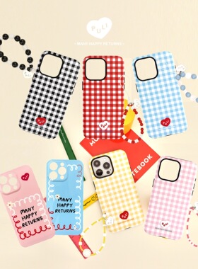 【一周七天乐】PuliPuliPuli韩国菲林二合一情侣小众风刺绣手机壳