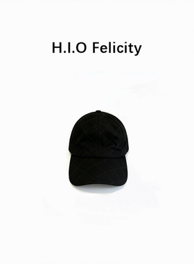 【婷仔推荐】复古文艺时尚百搭菱格纹羊皮显脸小棒球帽BQ62138