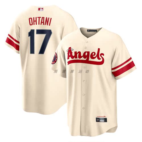 洛杉矶天使队 Los Angeles Angels 17#OHTANI 男子透气运动棒球服