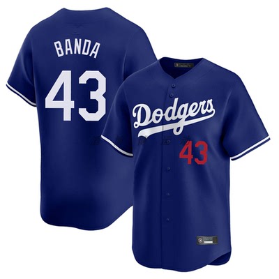 洛杉矶道奇队 Los Angeles Dodgers 43#BANDA 棒球服刺绣球衣