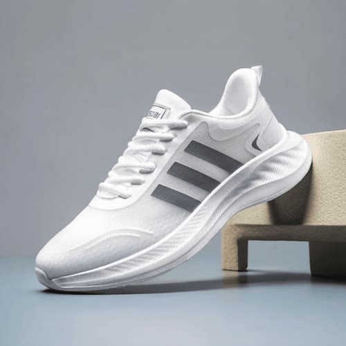 2024春秋新款网面透气男女情侣鞋韩版百搭软底防滑超轻运动跑步鞋