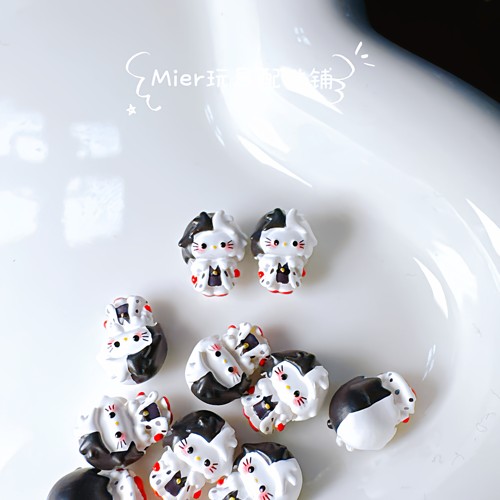 PU设计款Hello Kitty小鼻嘎公主变装奶油胶公仔DIY串珠笔刀配件