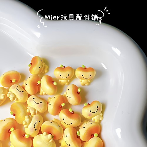 PU设计款烤焦面包小鼻嘎面包奶油胶公仔DIY串珠笔刀配件