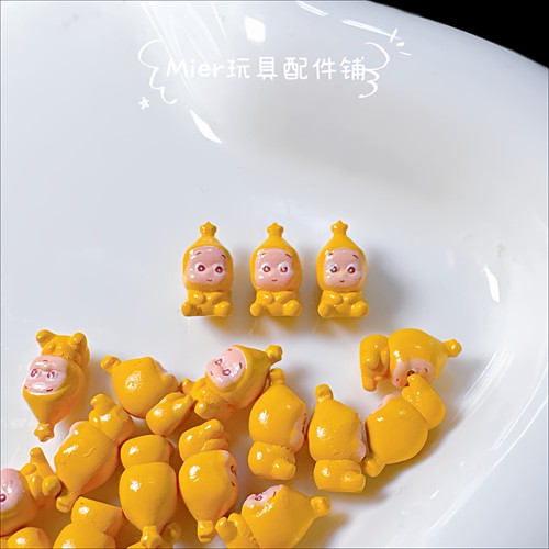 PU设计款星星人超级可爱迷你小鼻嘎奶油胶公仔DIY串珠笔刀配件