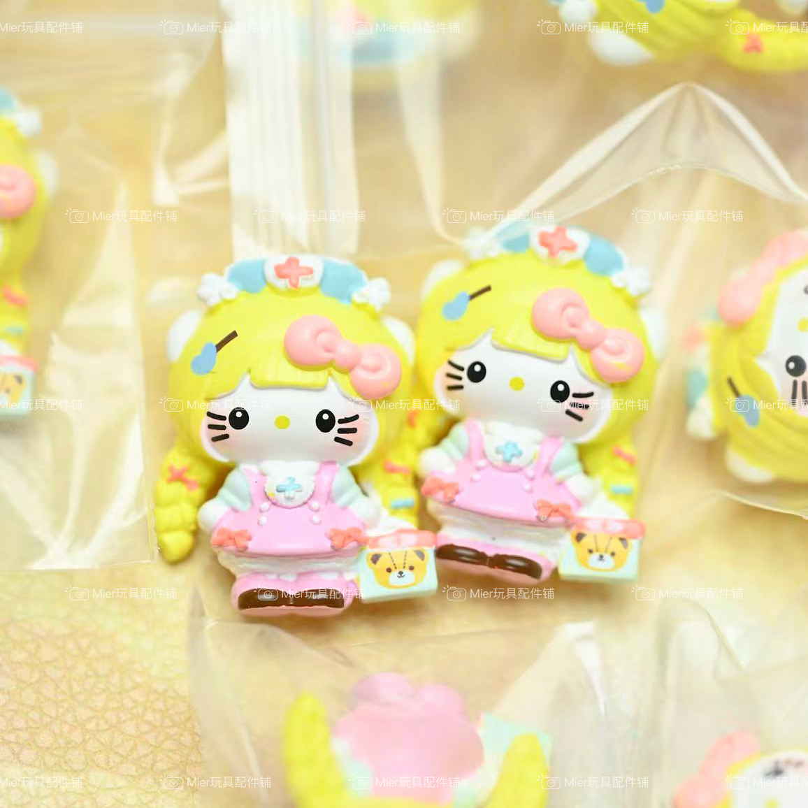 PU设计款Hello Kitty小护士公仔DIY串珠奶油胶手机壳摆件笔刀