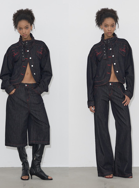 Grown Notold 原牛弯刀袖收腰立领夹克外套