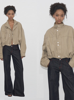 Grown Notold 短款收腰松弛感 宽松哈灵顿夹克