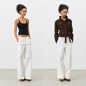 GROWN 直筒休闲牛仔长裤 NOTOLD 白色宽松阔版