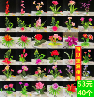 酒店盘饰摆盘装饰创意点缀花草刺身菜品围边意境菜肴拼盘喜宴冷菜