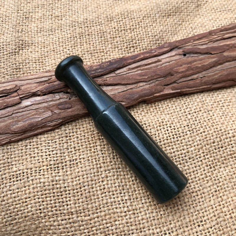 天然和田玉烟嘴随身男士青玉烟嘴老年人旱烟专用过虑长烟嘴玉烟嘴