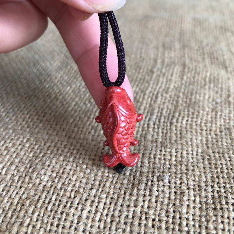朱砂帝王红挂件五行缺水证书吊坠