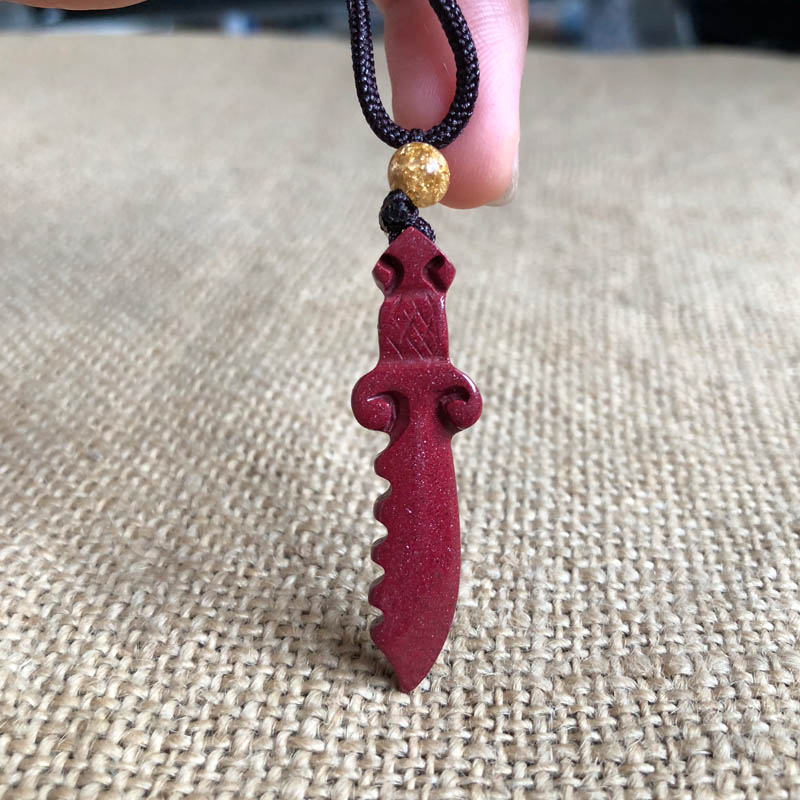 紫金砂台湾原色证书护身符项链