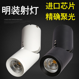 射灯免开孔天花灯7w12w18w明装 和盛仕如Led明装 筒灯吊吸顶射灯