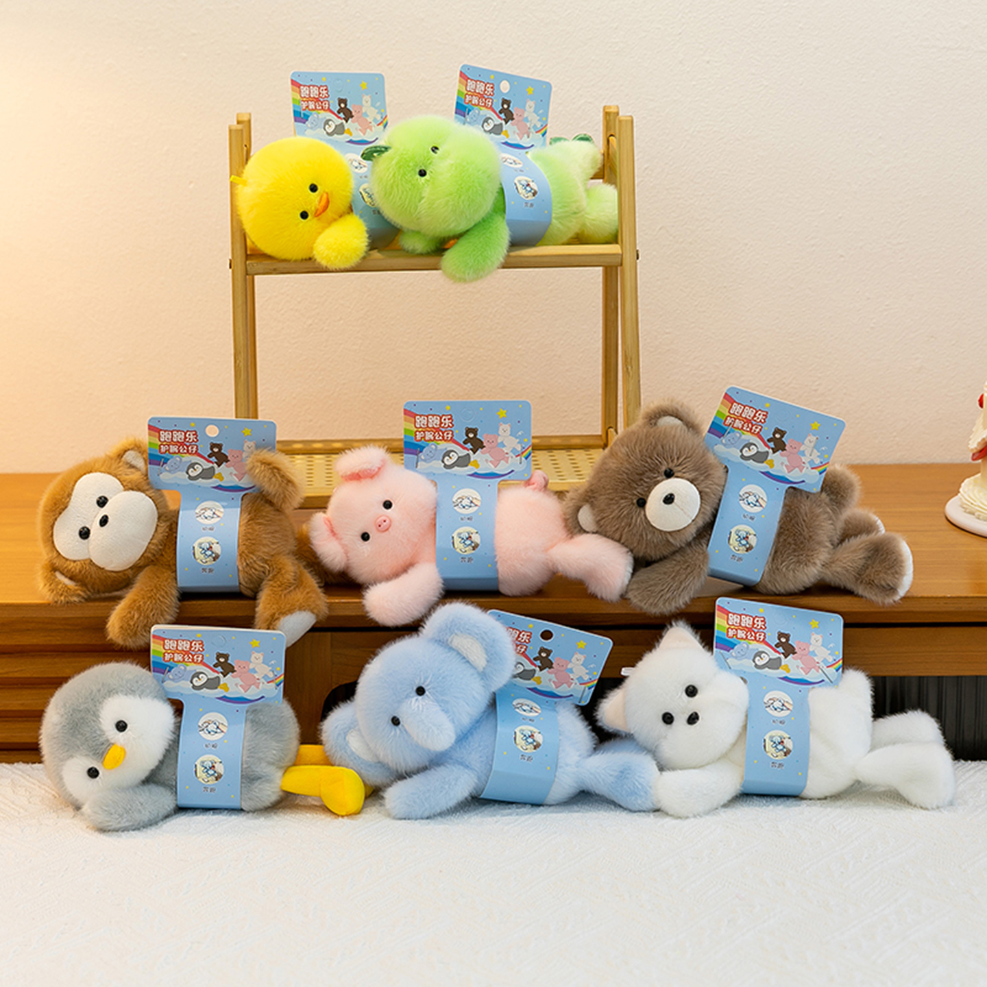 正版香氛小象玩偶护腕毛绒玩具解压捏捏公仔跑跑乐兔子桌伴鸭狗狗