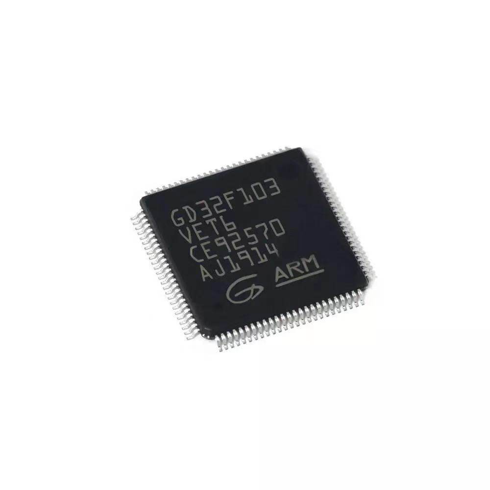 原装 gd32f103vet6 lqfp100 微控制器 可替代 stm32f103vet6 芯片