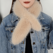 冬季 保暖仿狐狸毛皮草围巾女气质百搭加厚围脖双面毛显高级感 新款