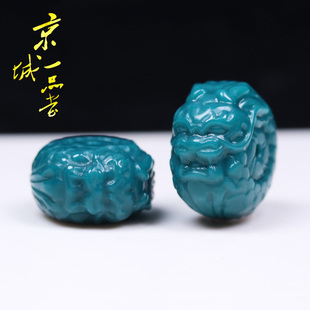 雪巴琉璃雕刻龙扣股珠文玩星月金刚菩提手串项链配件饰品