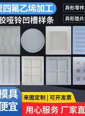 硅胶实验模具定制方形圆形聚四氟乙烯凹槽哑铃水凝胶PTFE冷冻模具
