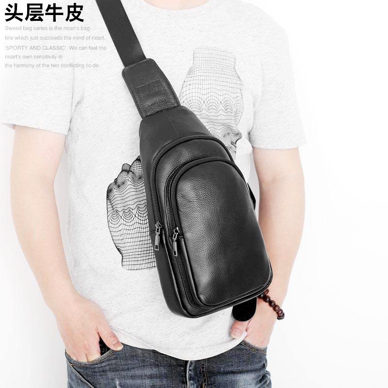 左森胸包头层牛皮真皮单肩包男包休闲时尚韩版纯色压龙纹可放8寸,箱包皮具/热销女包/男包,男士包袋,淘宝优惠券,粉丝福利购,淘宝优惠卷