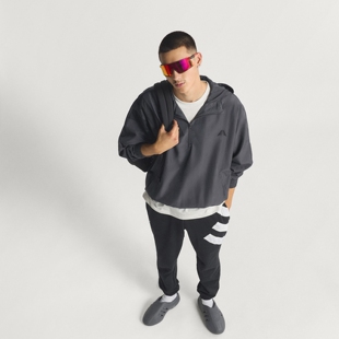 阿迪达斯运动表现男子爱德华兹系列篮球半开襟运动连帽卫衣套头衫