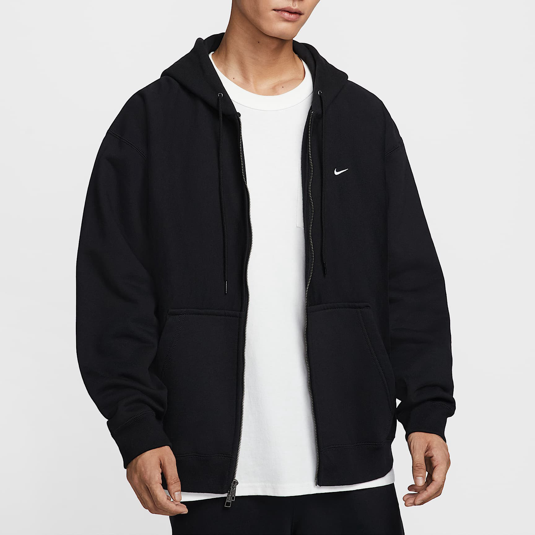 耐克 Solo Swoosh男子全长拉链开襟加绒连帽衫HV1085
