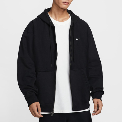 耐克 Solo Swoosh男子全长拉链开襟加绒连帽衫HV1085