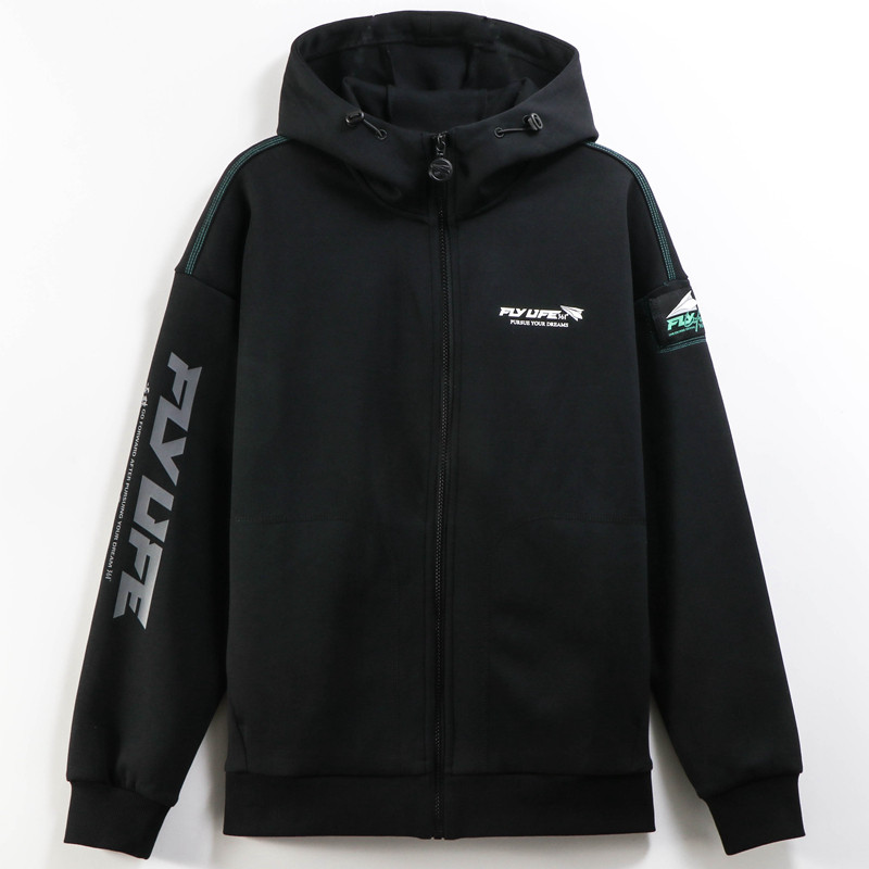 361男装运动外套2023春季新款361百搭综训跑步上衣连帽开襟卫衣男