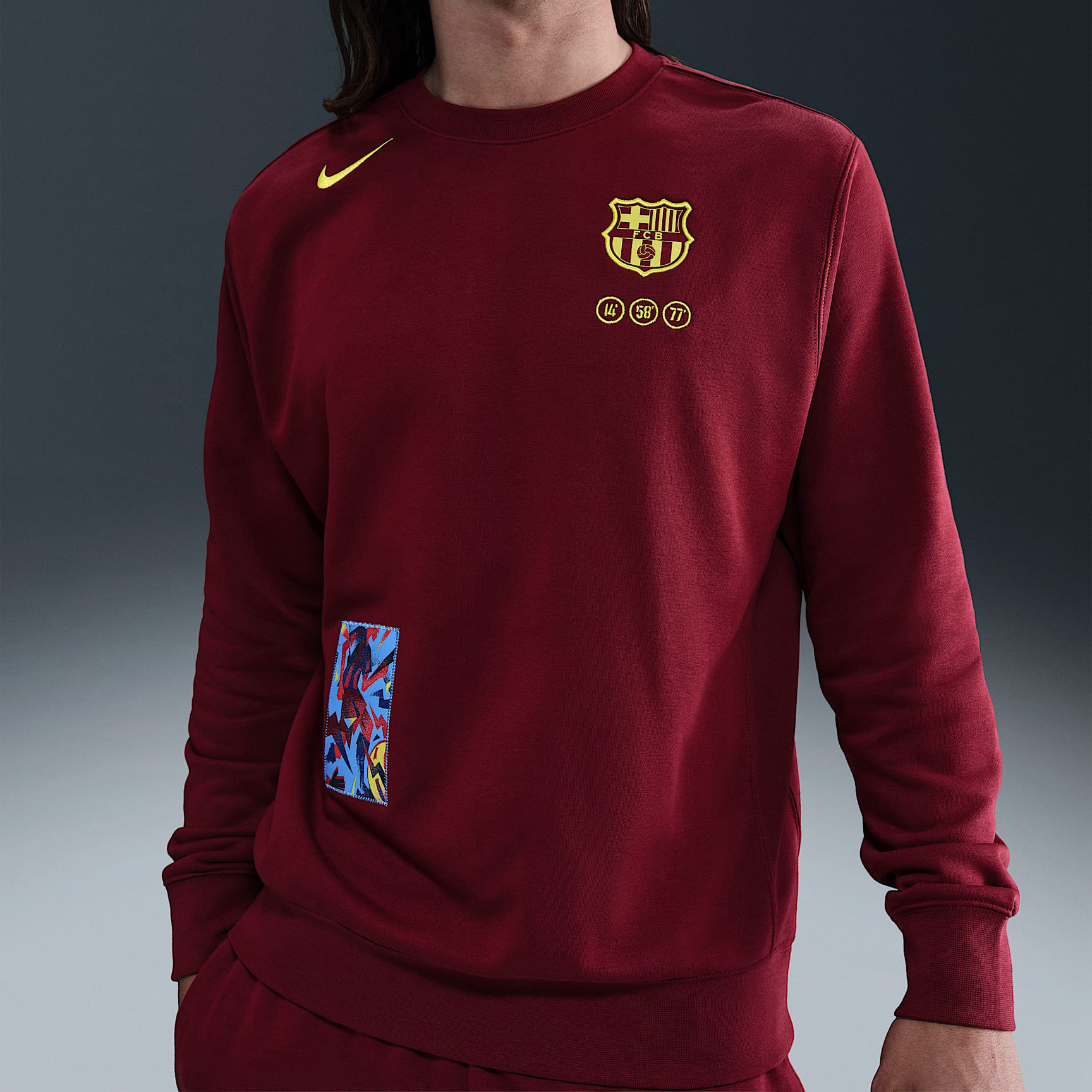 Nike/耐克巴萨第四球衣球迷版Nike Dri-FIT男速干足球球衣FZ1259