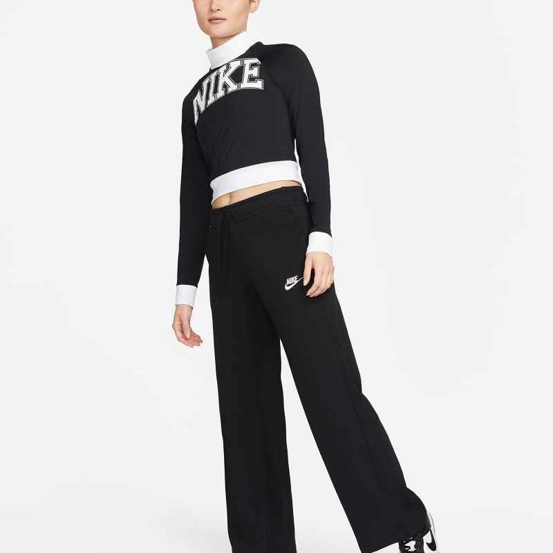 耐克Nike Club Fleece女子中腰阔腿薄绒运动裤FB2728